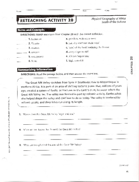 Printables Physical Geography Worksheets printables physical geography worksheets safarmediapps africa map worksheet intrepidpath of south the sahara 7th 11th