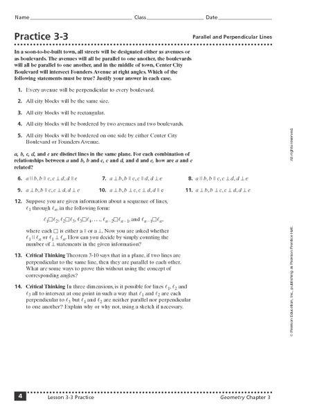 Worksheets Parallel And Perpendicular Lines Worksheet Answer Key parallel and perpendicular lines worksheet 8th grade intrepidpath practice 3 10th 12th grade
