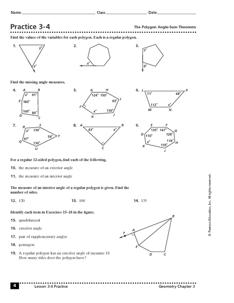 Printables Interior And Exterior Angles Worksheet interior and exterior angles of polygons worksheet 5 4 home regular grade 3 cool