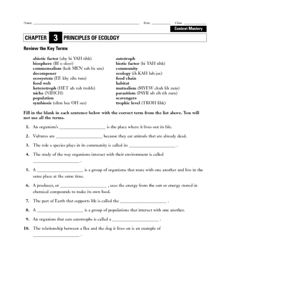 Printables Ecology Worksheets printables ecology worksheets safarmediapps worksheet fireyourmentor free printable and organizations on pinterest decomposers