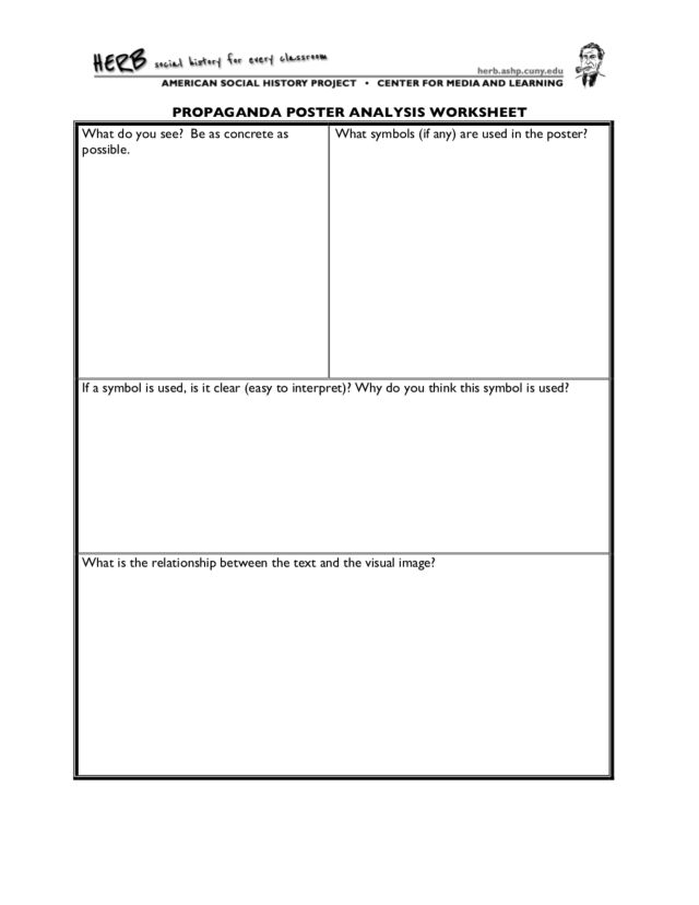 Printables Primary Source Analysis Worksheet propaganda poster analysis worksheet 6th 12th grade lesson planet