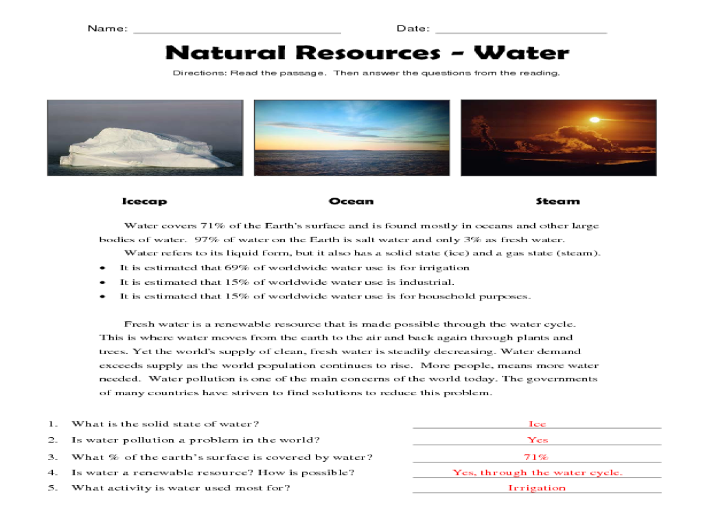 Worksheets Natural Resources For Kids Worksheets water resources worksheet free worksheets library download and eco friendly maze saving education com
