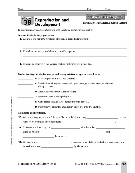 Printables Human Reproduction Worksheet reproduction and development 9th 12th grade worksheet lesson planet