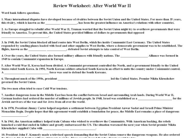 Printables World War Ii Worksheets world war ii worksheets davezan review worksheet after 9th 12th grade worksheet
