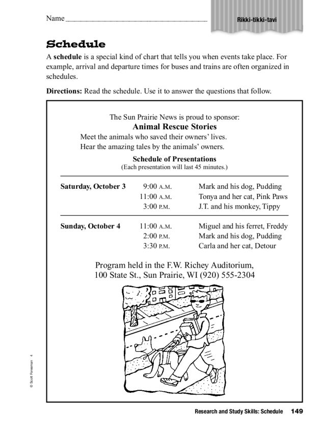 Printables Rikki Tikki Tavi Worksheets rikki tikki tavi schedule 1st 2nd grade worksheet lesson planet