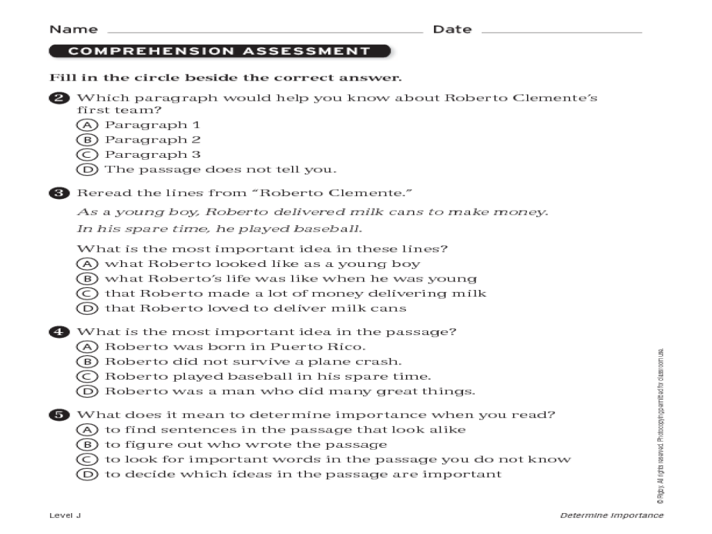 Worksheet Comprehension Check Worksheets images of reading comprehension cause and effect worksheets roberto clemente 2nd 4th grade worksheet lesson planet