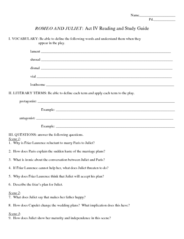 Romeo And Juliet Vocabulary Worksheets Rringband And Juliet Vocabulary Worksheets Rringband