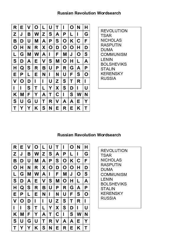 Worksheets Russian Revolution Worksheet russian revolution worksheet intrepidpath wordsearch 7th 12th grade lesson