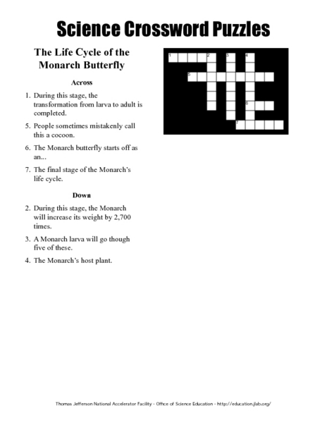 Printables Monarch Butterfly Worksheets science crossword puzzles the life cycle of monarch butterfly 3rd grade worksheet lesson planet
