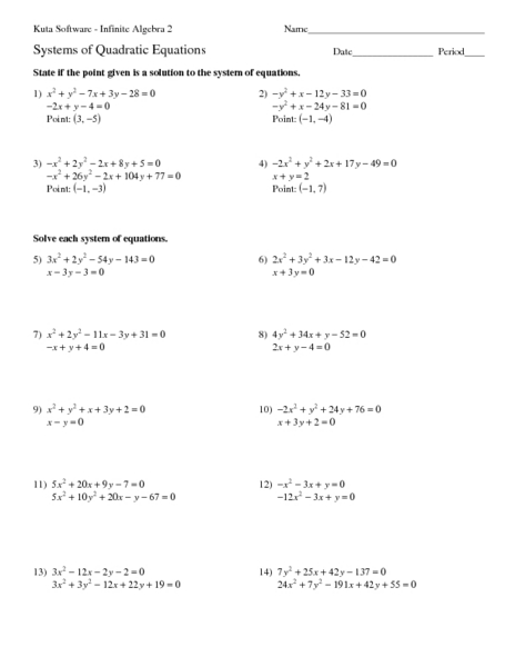 Printables Quadratic Equations Worksheet quadratic equations worksheet davezan problems davezan