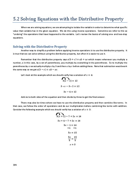 Worksheets Solving Equations With Distributive Property Worksheet solving equations with distributive property worksheet delibertad delibertad