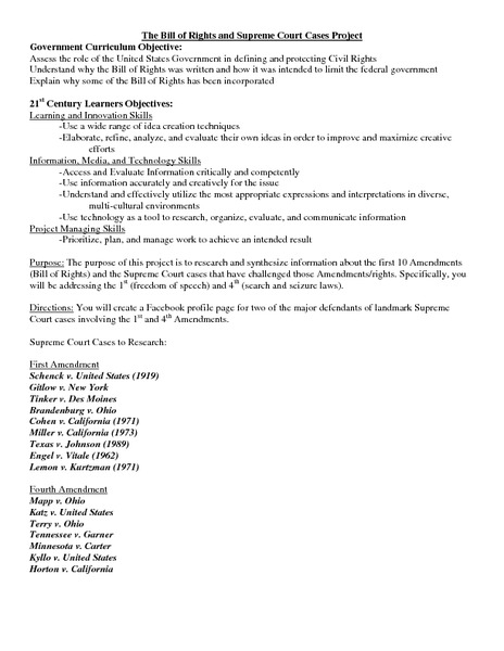 Supreme Court Cases Worksheet Answers