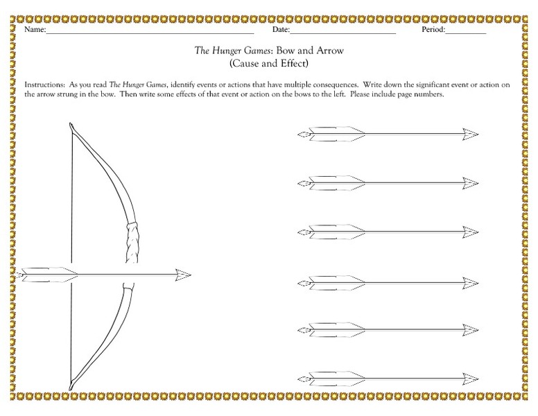 Worksheets Hunger Games Worksheets hunger games worksheets intrepidpath the bow and arrow cause effect 7th 12th