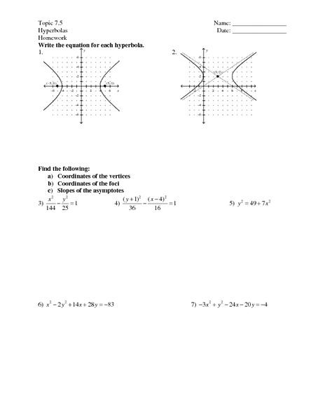 Worksheets Hyperbola Worksheet hyperbola worksheet worksheets for school getadating rringband