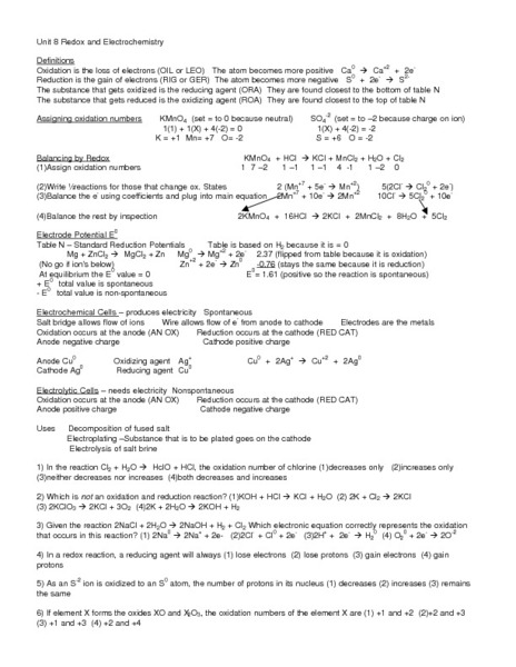Printables Electrochemistry Worksheet electrochemistry worksheet davezan