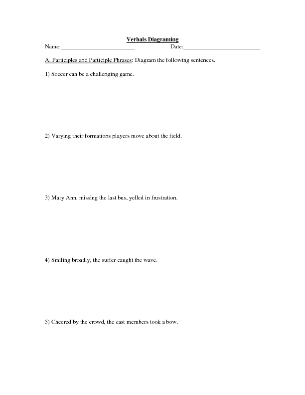 28 Verbal Worksheets