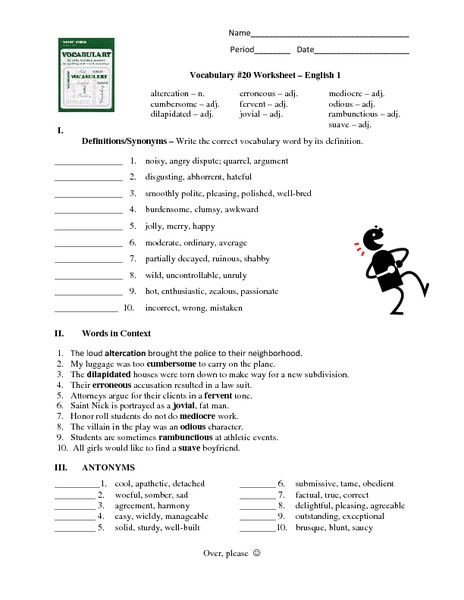 Printables Worksheets For 9th Graders 9th grade vocabulary worksheets syndeomedia 20 worksheet english 1 7th worksheet