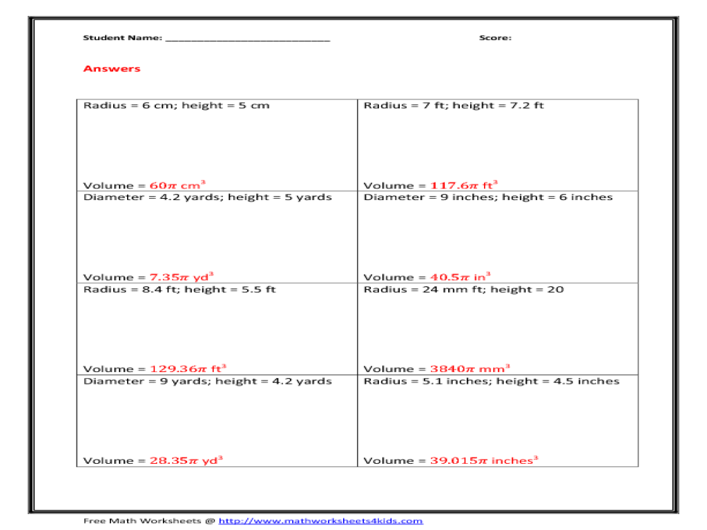 worksheet Volume Of Cone Worksheet volume of cone worksheet number place values 9th 10th grade lesson planet volume
