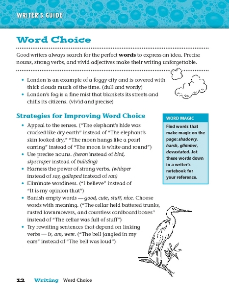 Worksheet Vivid Verbs Worksheet word choice precise nouns strong verbs vivid adjectives 3rd 6th grade worksheet lesson planet