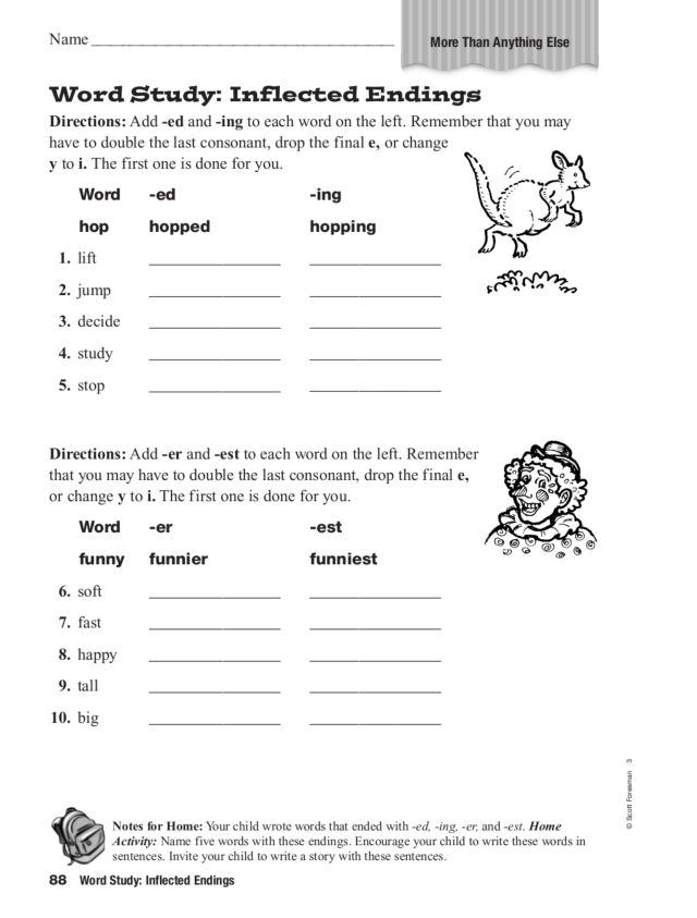 Worksheet Inflectional Endings Worksheet inflected endings worksheet pichaglobal word study 4th 5th grade lesson