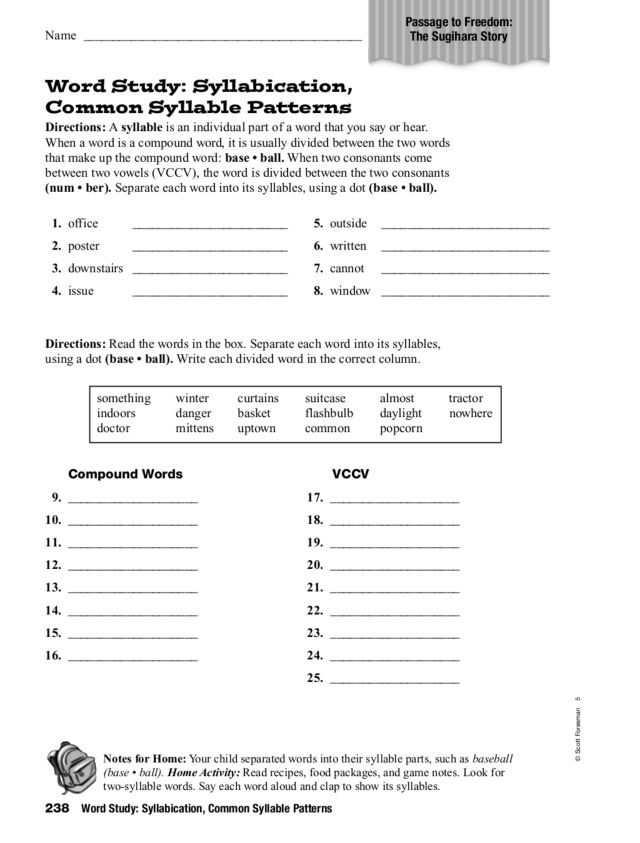 Worksheets Vccv Worksheets vccv pattern worksheets decoding multisyllable words worksheets