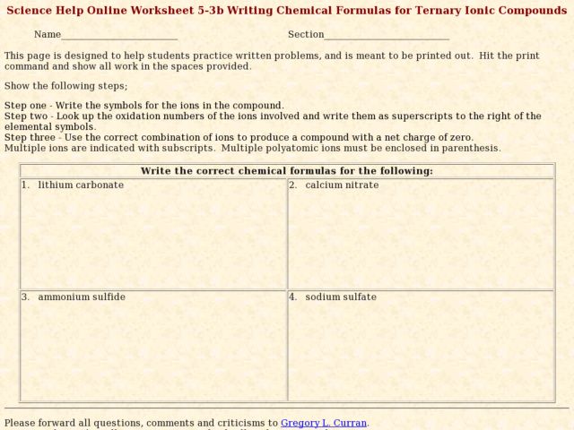 Printables Ternary Ionic Compounds Worksheet writing chemical formulas for ternary ionic compounds 9th 12th grade worksheet lesson planet