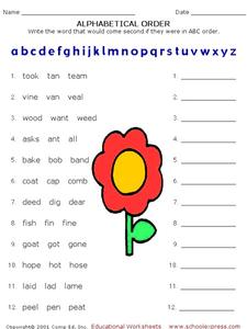 Alphabetical Order Lesson Plans & Worksheets | Lesson Planet