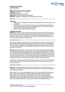 Animal Top Trumps Lesson Plan