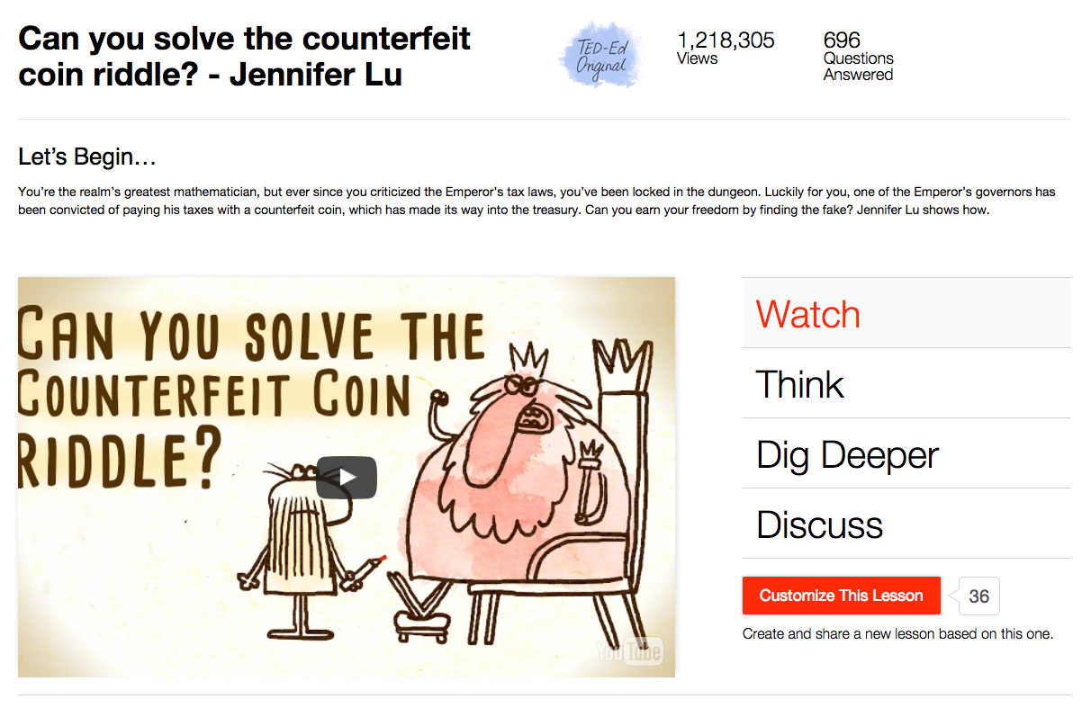 Can You Solve the Counterfeit Coin Riddle? Instructional Video for 7th