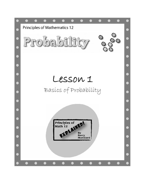 Basics of Probability Lesson Plan for 6th - 8th Grade | Lesson Planet