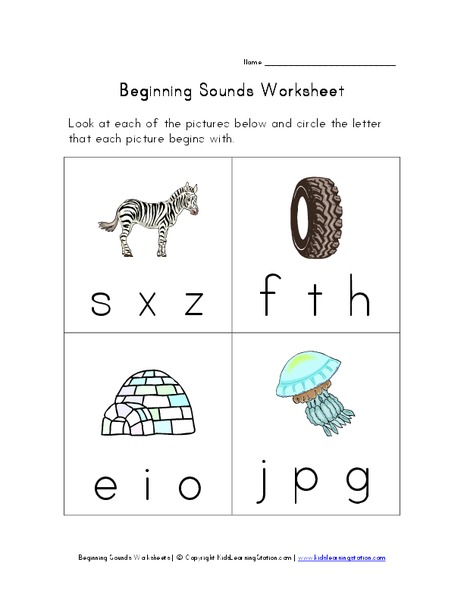 beginning sounds worksheet worksheet for 1st 2nd grade