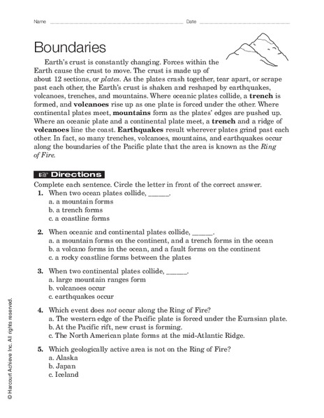 boundaries worksheet for 7th 8th grade lesson planet