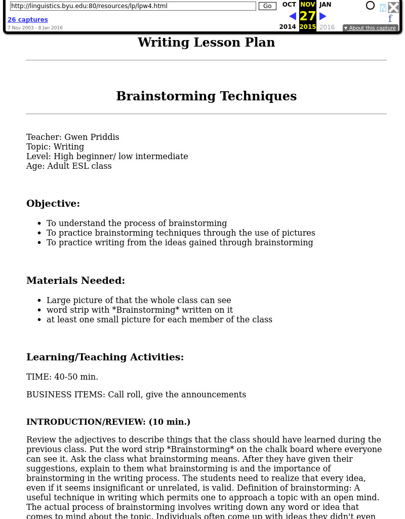 Brainstorming Techniques Lesson Plan For Higher Ed Lesson Planet Brainstorming Techniques Lesson Plan For Higher Ed Lesson Planet