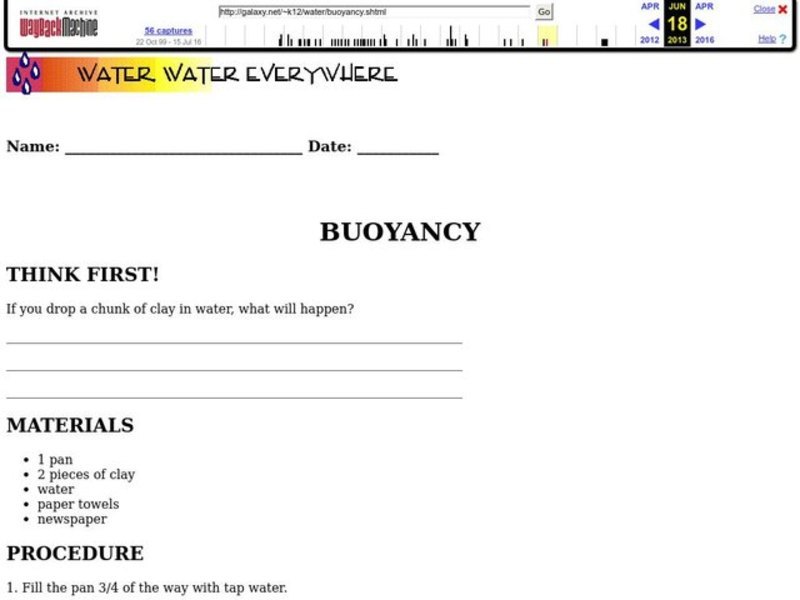 Buoyancy Worksheet Grade 8