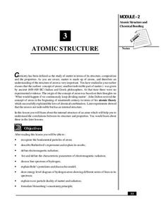 Atomic Structure Handout for 7th - 12th Grade | Lesson Planet