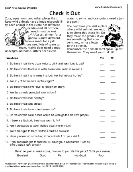 Check It Out Lesson Plan for 3rd - 4th Grade | Lesson Planet