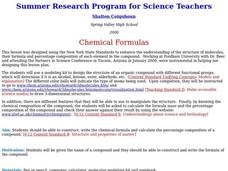Chemical Formulas Lesson Plan
