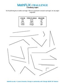 Classifying Angles Worksheet