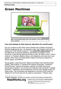 Green Machines Worksheet