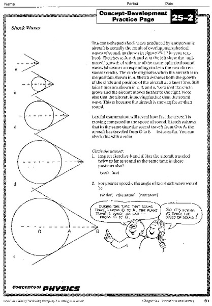 Shock Waves Worksheet For 10th Higher Ed Lesson Planet