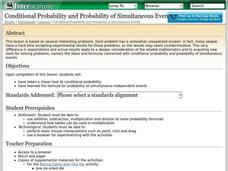Conditional Probability and Probability of Simultaneous Events Lesson Plan