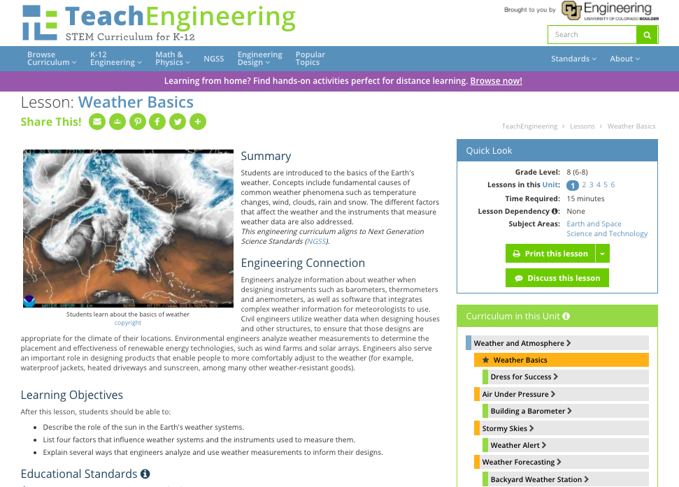Weather Basics Lesson Plan For 6th 8th Grade Lesson Planet Weather Basics Lesson Plan For 6th 8th Grade Lesson Planet