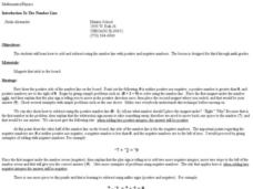 Introduction to the Number Line Lesson Plan
