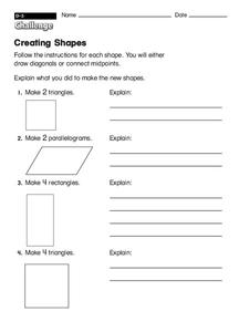 Creating Shapes Worksheet