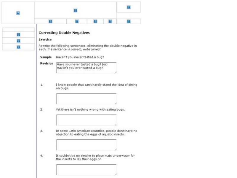 Correct Double Negatives Interactive for 6th - 8th Grade | Lesson Planet