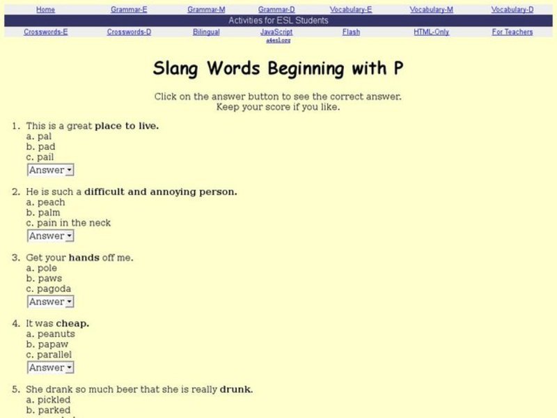 Slang Lesson Plans & Worksheets Lesson