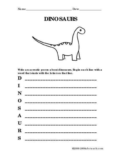 dinosaur-acrostic-poem-worksheet-for-2nd-3rd-grade-lesson-planet