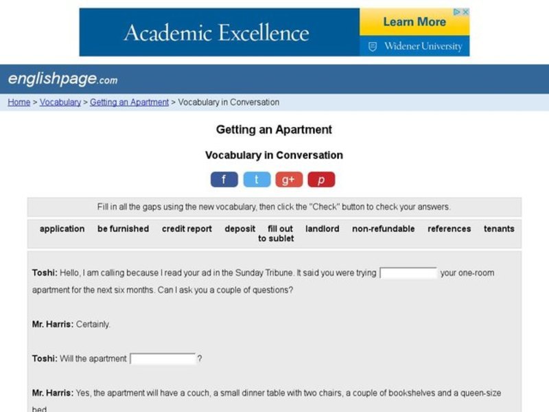 Getting an Apartment Interactive for 4th 6th Grade Lesson
