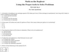 Math on the Ragbrai-Using the Proper Tools to Solve Problems Interactive