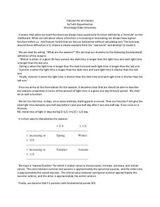 Using a "Natural Function" not a equation to discuss derivatives Worksheet